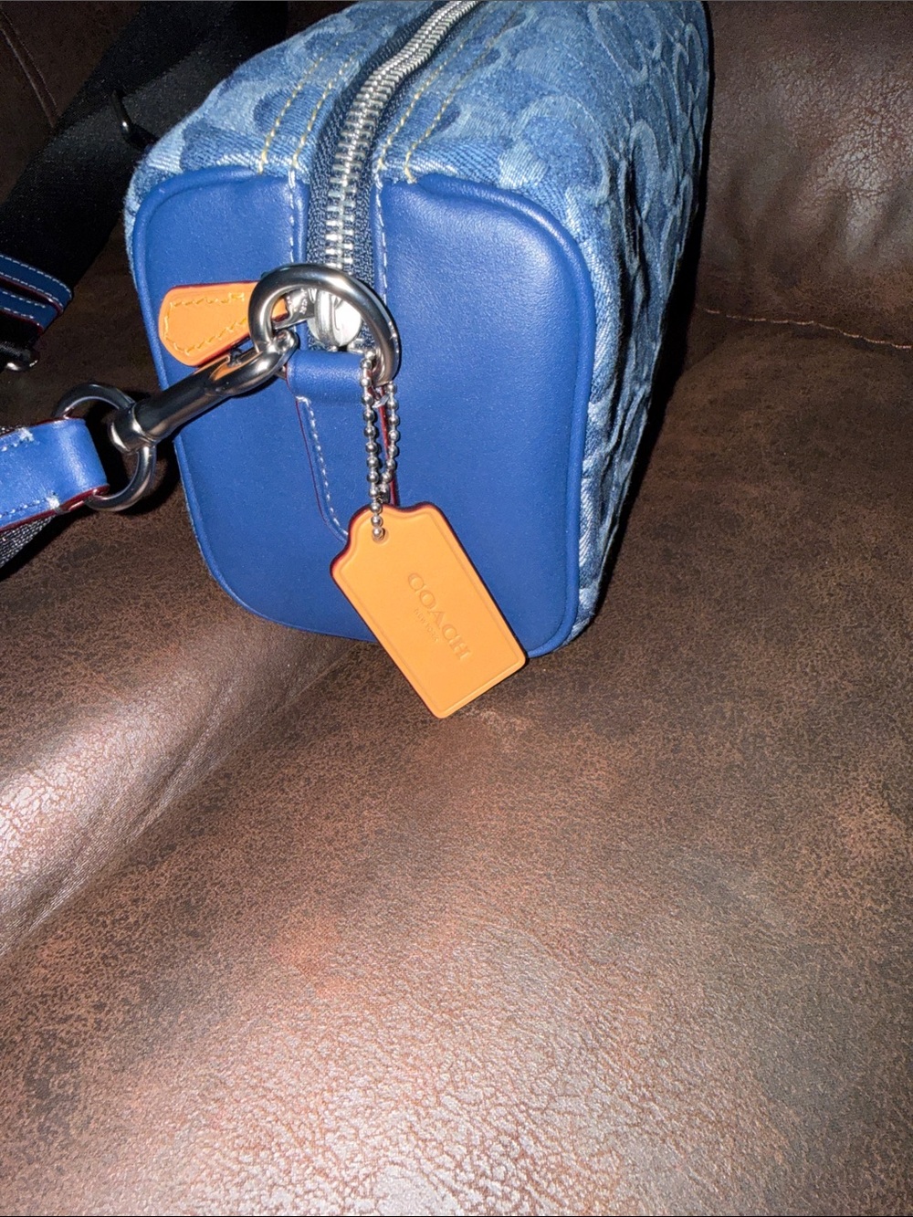 Coach Axel Signature Denim Belt Bag - Blue - flash sale - Picture 2 of 8